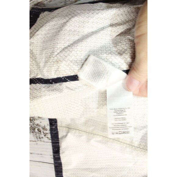 Eddie Bauer Blue Printed Nylon All Weather Waterproof Hooded Jacket L - Picture 10 of 11